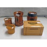 5 MAUCHLINE WARE MONEY BANKS,