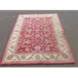 MIDDLE EASTERN RUG WITH RED & CREAM DECORATION 240 X 170 CM