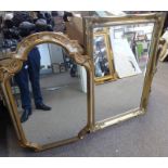 GILT FRAMED MIRROR AND ONE OTHER -2-