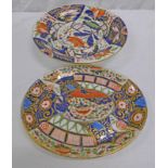 2 X 19TH CENTURY DERBY PLATES.