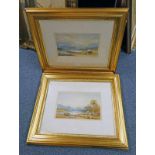 WILLIAM PORTEOUS, WEST COAST SCENES, SIGNED, PAIR OF WATERCOLOURS,