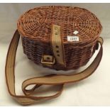 FISHERMANS WICKER CREEL BASKET Condition Report: Body is still tight.