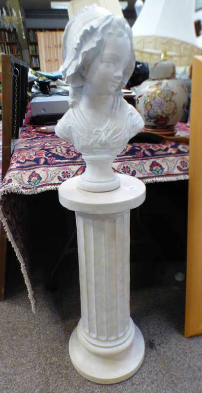 COMPOSITE BUST ON STAND,