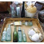 SELECTION OF GLASS BOTTLES, STONEWARE, ETC TO INCLUDE HAY & SONS ABERDEEN,