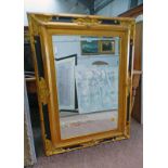 LATE 20TH CENTURY GILT FRAMED MIRROR,