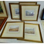 SET OF 6 GILT FRAMED PRINTS OF THE HIGHLANDS WITH STAGS