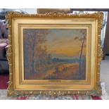 DELACEY GRIFFEN BARNEGAT INLET SIGNED GILT FRAMED OIL PAINTING 45 X 55 CM