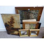SELECTION OF FRAMED PICTURES, PRINTS ETC TO INCLUDE GILT FRAMED WATER COLOUR SIGNED THOMPSON,