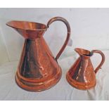 TWO COPPER JUGS