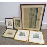 VARIOUS PICTURES RELATING TO STONEHAVEN & DUNOTTAR TO INCLUDE VIEW OF STONEHAVEN FROM THE SOUTH