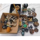 LOT WITHDRAWN SELECTION OF SPINNING REELS, WOOD AND BRASS REELS 3 5/8 INCH THE COMPETITOR REEL,