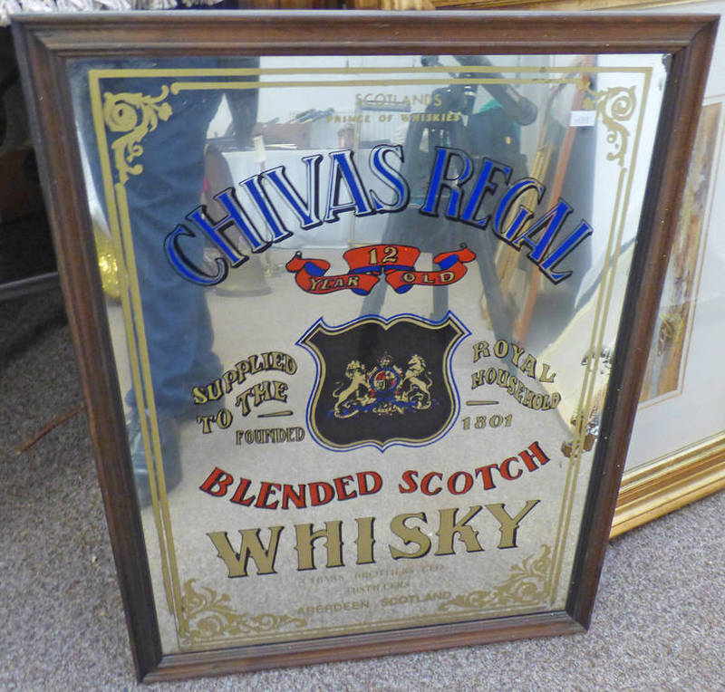 CHIVAS REGAL BLENDED SCOTCH WHISKY ADVERTISING MIRROR Condition Report: 60x45cm