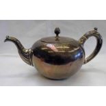 WILLIAM IV SILVER GLOBULAR TEAPOT,