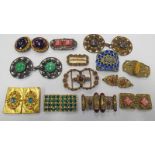 SELECTION OF LATE 19TH CENTURY OR EARLY 20TH CENTURY GILT BRASS BUCKLES