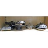 SILVER PLATED LIDDED SERVING DISH BY HARRODS, VARIOUS OTHER SILVER PLATED SERVING DISHES,