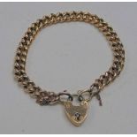VICTORIAN CURB LINK BRACELET MARKED 15CT - 17.1G Condition Report: Length: 21cm.