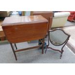 OAK SUTHERLAND TABLE & MAHOGANY MIRROR