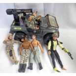 SELECTION OF ACTION MAN FIGURES TOGETHER WITH VARIOUS ACCESSORIES AND VEHICLES
