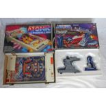 MASTERS OF THE UNIVERSE BEAM-BLASTER & ARTILLERARY FROM MATTEL TOGETHER WITH TOMY ATOMIC PINBALL
