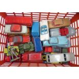 SELECTION OF PLAYWORN DINKY, CORGI ETC MODEL VEHICLES INCLUDING MORRIS , 'CAPSTAN' 10 CWT VAN,