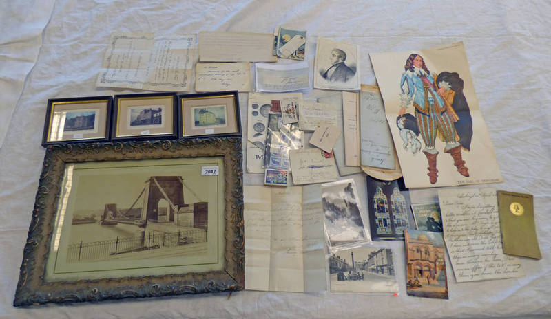 SYD WALKER MONTROSE PICTURES SIGNED IN PENCIL, MONTROSE 1873 MARRAIGE CERTIFICATE,