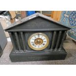 BLACK SLATE MANTLE CLOCK