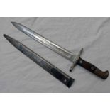 SWISS MODEL 1899 BAYONET WITH 30CM LONG BLADE MARKED 'ASCHINENFABRI BERN' CROSS GUARD MARKED 263866,