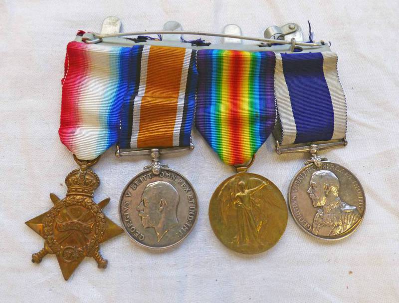 WW1 MEDAL GROUP TO STOKER 1ST CLASS A.R.