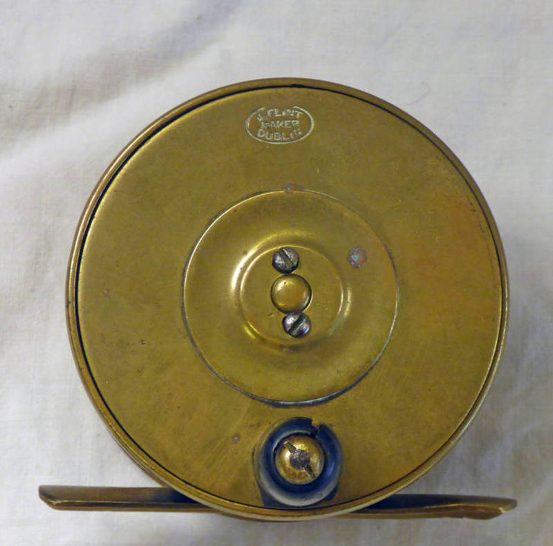 J FLINT MAKERS DUBLIN 3" BRASS REEL