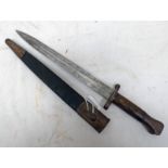 BRITISH PATTERN 1888 MK1 BAYONET WITH 30.2 CM LONG BLADE BY MOLE AND MARKED 17.98.