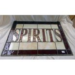 'SPIRITS' LEADED GLASS PANEL 62 X 92 CMS Condition Report: More recent