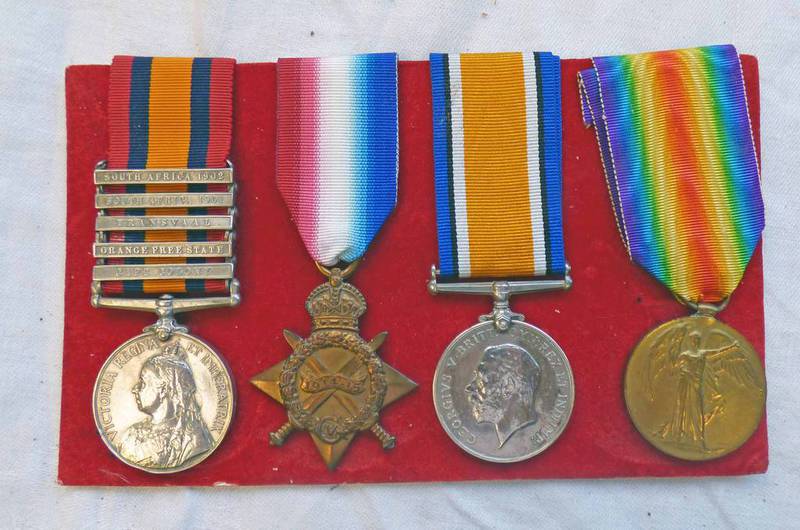 MEDAL GROUP TO A SERGEANT CN WAKELIN, CAPE AUXILIARY HORSE TRANSPORT CORPS,