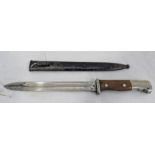 GERMAN M84/98 MAUSER BAYONET WITH 23.8CM LONG BLADE WITH J.