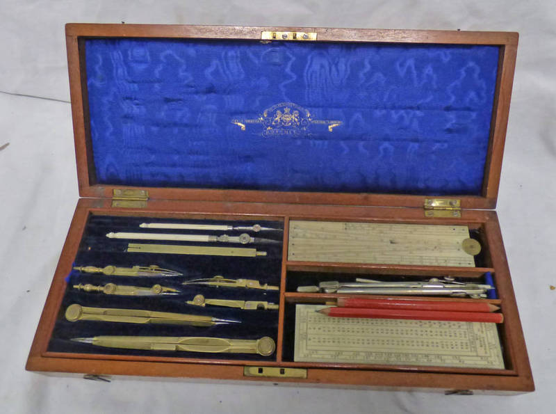 STANLEY LONDON CASED SET OF DRAWING / SURVEYING INSTRUMENTS