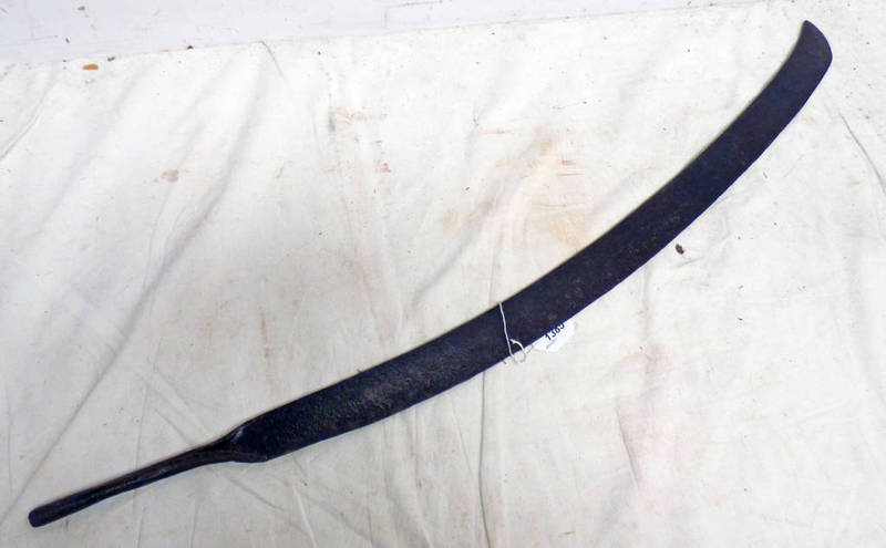 INTERESTING CURVED SWORD BLADE, POSSIBLY MIDDLE EASTERN,