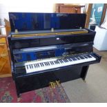 C BECHSTEIN EBONISED OVERSTRUNG PIANO SERIAL NUMBER 189644 WIDTH 152CM Condition Report: