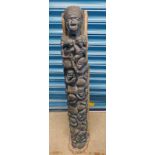 AFRICAN CARVED HARDWOOD FIGURAL STATUE