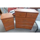 21ST CENTURY CHEST AND BEDSIDE CHEST