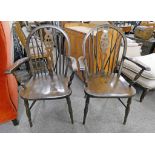 PAIR OF ARMCHAIRS WITH SPAR BACK
