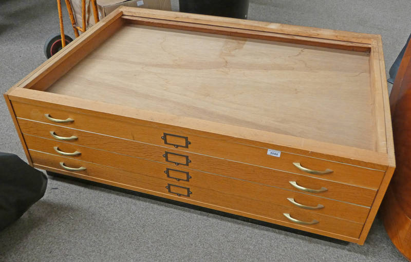 4 DRAWER PLAN CHEST LENGTH 130CM