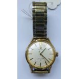 OMEGA SEAMASTER 30 GENTS STAINLESS STEEL & GILT WRISTWATCH ON EXPANDING BRACELET,