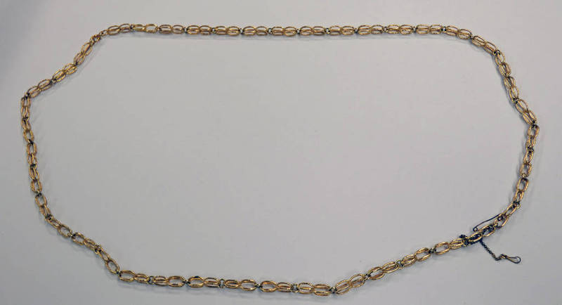 9K GOLD FANCY LINK CHAIN - 35.