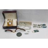 VARIOUS LADIES WRISTWATCHES, OPAL BROOCH & PENDANT,