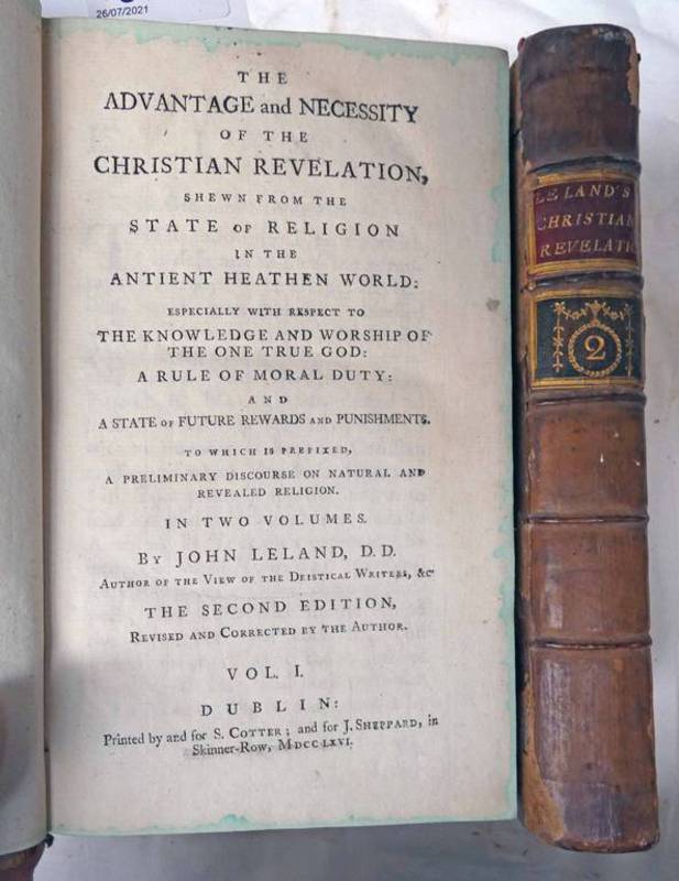 THE ADVANTAGE AND NECESSITY OF THE CHRISTIAN REVELATION,