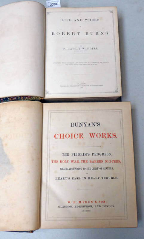 LIFE AND WORKS FOR ROBERT BURNS BY P HATELY WADDELL,