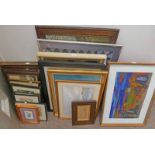 LARGE SELECTION OF VARIOUS PRINTS, FRAMED POSTER ETC.