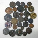 GOOD SELECTION OF PRE-20TH CENTURY COPPER COINAGE TO INCLUDE ROMAN FAUSTINA COIN,