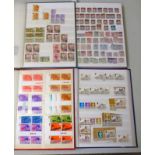 4 STOCKBOOKS OF MINT & USED GB STAMPS TO INCLUDE PENNY REDS, TUPPENNY BLUE, CHANNEL ISLANDS,