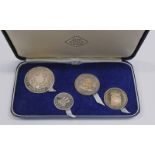 1969 SILVER PROOF 4 COMMEMORATIVE COINS OF THE INVESTITURE OF PRINCE CHARLES AS PRINCE OF WALES BY
