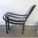 PAIR OF CAST METAL BENCH ENDS